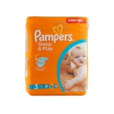 Подгузники PAMPERS Sleep&play mini 3 (4-9кг), 78шт