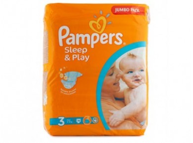 Подгузники PAMPERS Sleep&play mini 3 (4-9кг), 78шт