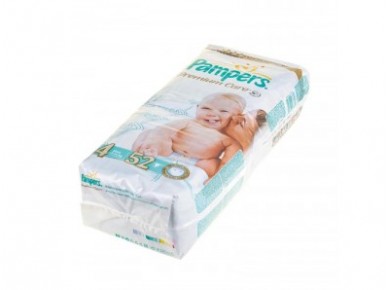 Подгузники PAMPERS Premium maxi 4 (7-14кг), 52шт
