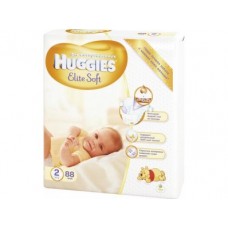 Подгузники HUGGIES Newborn elite soft mega 2 (3-6кг), 88шт
