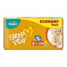 Подгузники PAMPERS Sleep&play maxi с экстрактом ромашки 4 (7-18кг), 50шт