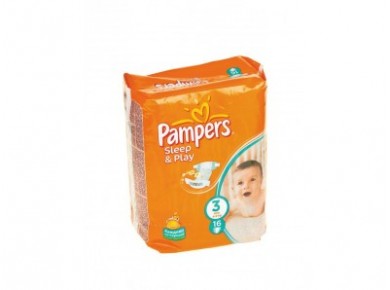 Подгузники PAMPERS Sleep&play midi 3 (4-7кг), 16шт