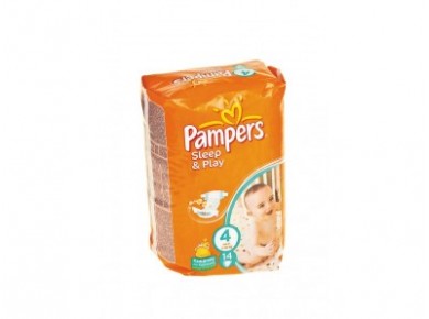 Подгузники PAMPERS Sleep&play maxi 4 (7-18кг), 14шт
