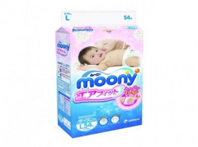 Подгузники MOONY L 4 (9-14кг), 54шт