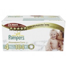 Подгузники PAMPERS Premium care maxi 4 (7-14кг), 104шт