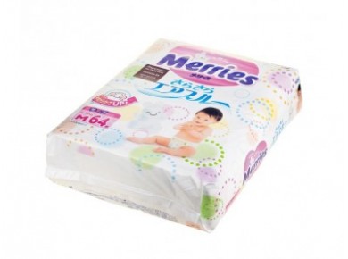 Подгузники MERRIES M 3 (6-11кг), 64шт