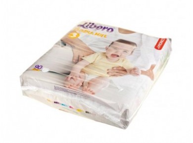 Подгузники LIBERO Baby soft midi 3 (4-9кг), 90шт