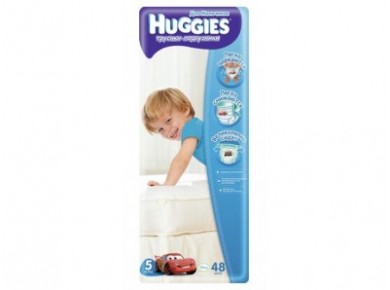 Трусики-подгузники HUGGIES для мальчиков 5 (13-17кг), 48шт