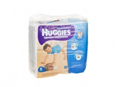Трусики-подгузники HUGGIES для мальчиков 6 (16-22кг), 30шт