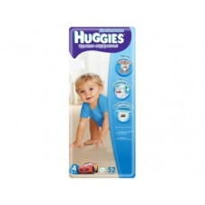 Трусики-подгузники HUGGIES для мальчиков 4 (9-14кг), 52шт
