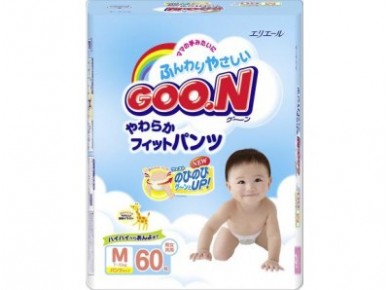 Подгузники-трусики GOON M 4 (7-12кг), 60шт