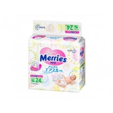 Подгузники  MERRIES S 3 (4-8кг), 24шт