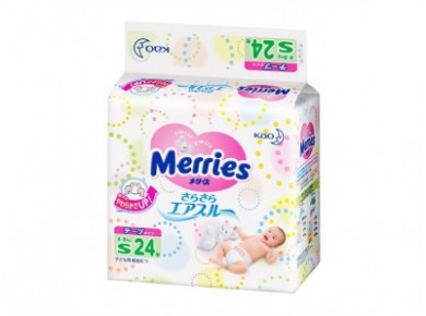 Подгузники  MERRIES S 3 (4-8кг), 24шт