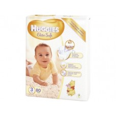 Подгузники HUGGIES Elite Soft 3 (5-9кг), 80шт