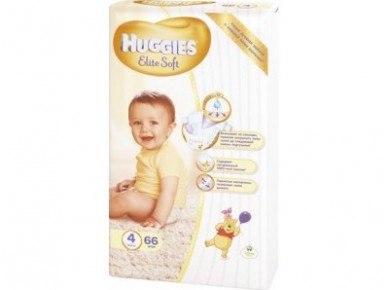 Подгузники HUGGIES Elite Soft 4 (8-14кг), 66шт