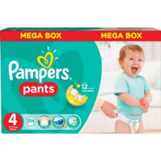 Подгузники-трусики PAMPERS 4 (9-14кг), 104шт
