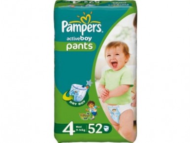 Трусики PAMPERS 4 (9-14кг), 52шт