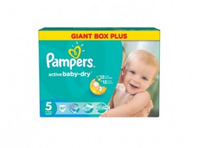 Подгузники PAMPERS Active baby dry junior 5 (11-18 кг), 126 шт