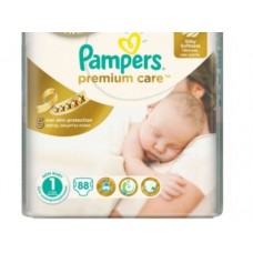 Подгузники PAMPERS Premium care newborn 1 (2-5кг), 88шт