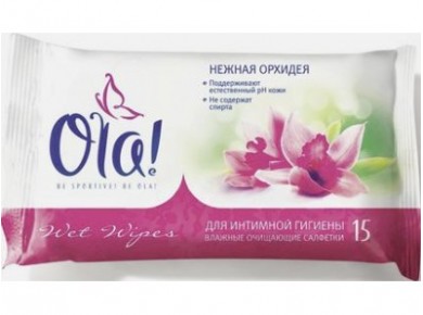 Влажные салфетки OLA! для интимной гигиены, 15шт