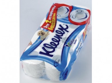 Туалетная бумага KLEENEX Delicate White двухслойная, 8 рулонов