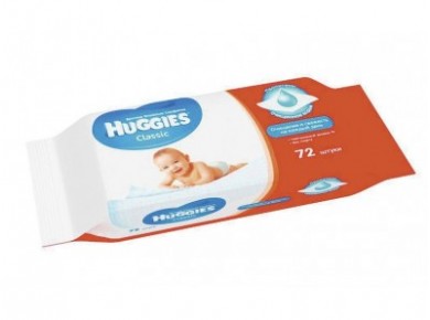 Детские салфетки HUGGIES Soft, 72шт