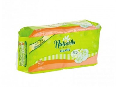 Прокладки NATURELLA normal с крылышками, 20шт
