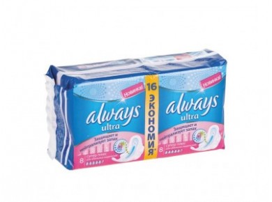 Прокладки ALWAYS ultra super plus duo, 2х8шт