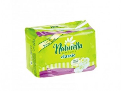 Прокладки NATURELLA с крылышками maxi, 16шт
