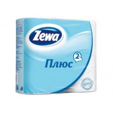 Туалетная бумага ZEWA PLUS Белая, 4шт