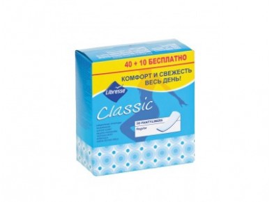 Прокладки ежедневные LIBRESSE classic regular soft, 40+10