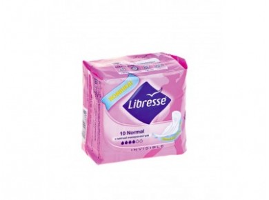 Гигиенические прокладки LIBRESSE invisible normal, 10шт