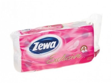 Туалетная бумага ZEWA Soft эксклюзив 4сл, 8рул