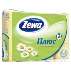 Туалетная бумага ZEWA PLUS Белая, 12р