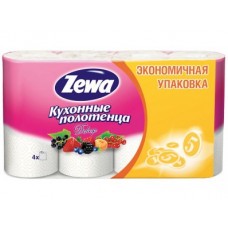 Полотенца кухонные ZEWA Декор, 4рулона