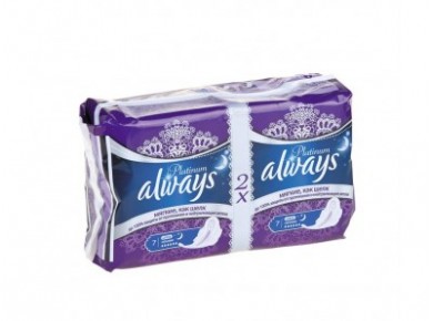 Прокладки ALWAYS platinum collection night,14шт