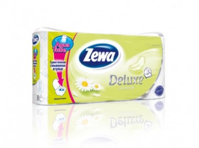 Туалетная бумага ZEWA DELUXE Ромашка, 8рул