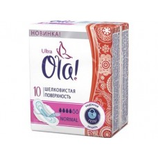 Прокладки ОLА!ultra night с шелковистой поверхностью, 10шт