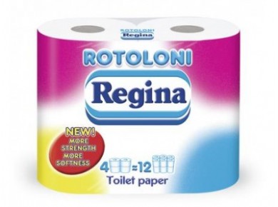 Туалетная бумага REGINA 2 слоя, 4 рулона