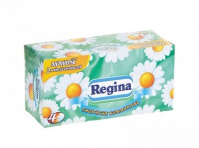 Салфетки REGINA ромашка, 120шт 4 слоя