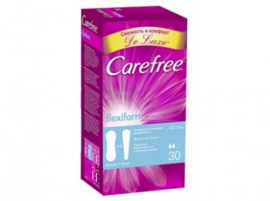 Прокладки ежедневные CAREFREE flexi form,30шт