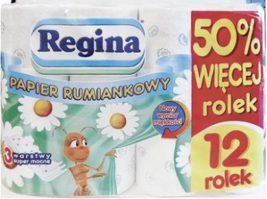 Туалетная бумага REGINA SOFT 12 рулонов