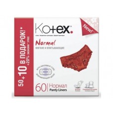 Прокладки ежедневные KOTEX Normal, 50+10шт