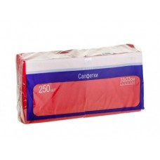 Салфетки H-LINE двуслойные красные, 250шт