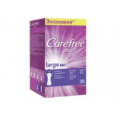 Прокладки ежедневные CAREFREE large plus, 36шт