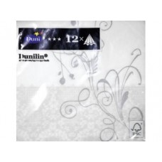 Салфетки DUNILIN Lea white 40 см, 12 шт