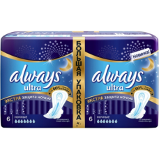 Прокладки ALWAYS Ultra Night Экстра защита Deo, 12шт