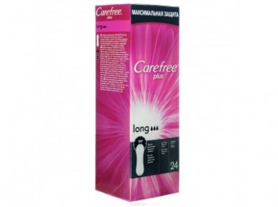 Прокладки ежедневные CAREFREE Plus Long, 24шт