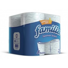Туалетная бумага FAMILIA белая 2 слоя 8 рулонов