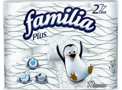 Туалетная бумага FAMILIA PLUS 12 рулонов